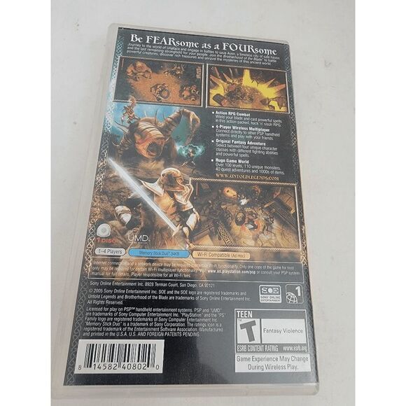 Sony PSP Untold Legends Brotherhood of the Blade Game UMD - Picture 3 of 3